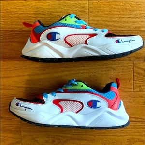 CHAMPION Boys Multi Color Block Sneakers Shoes Big Boys Size 4